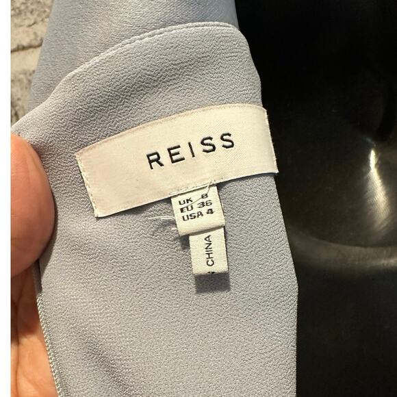 REISS Mandi Silver Lake One Shoulder wedding guest semi formal Jumpsuit size 4 - Picture 7 of 13